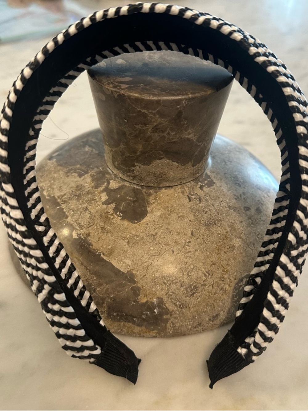 Black and White Woven Decorative Bangle - Home Accents - Picture 5 of 6